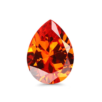 Pear Orange CZ Loose Gemstones